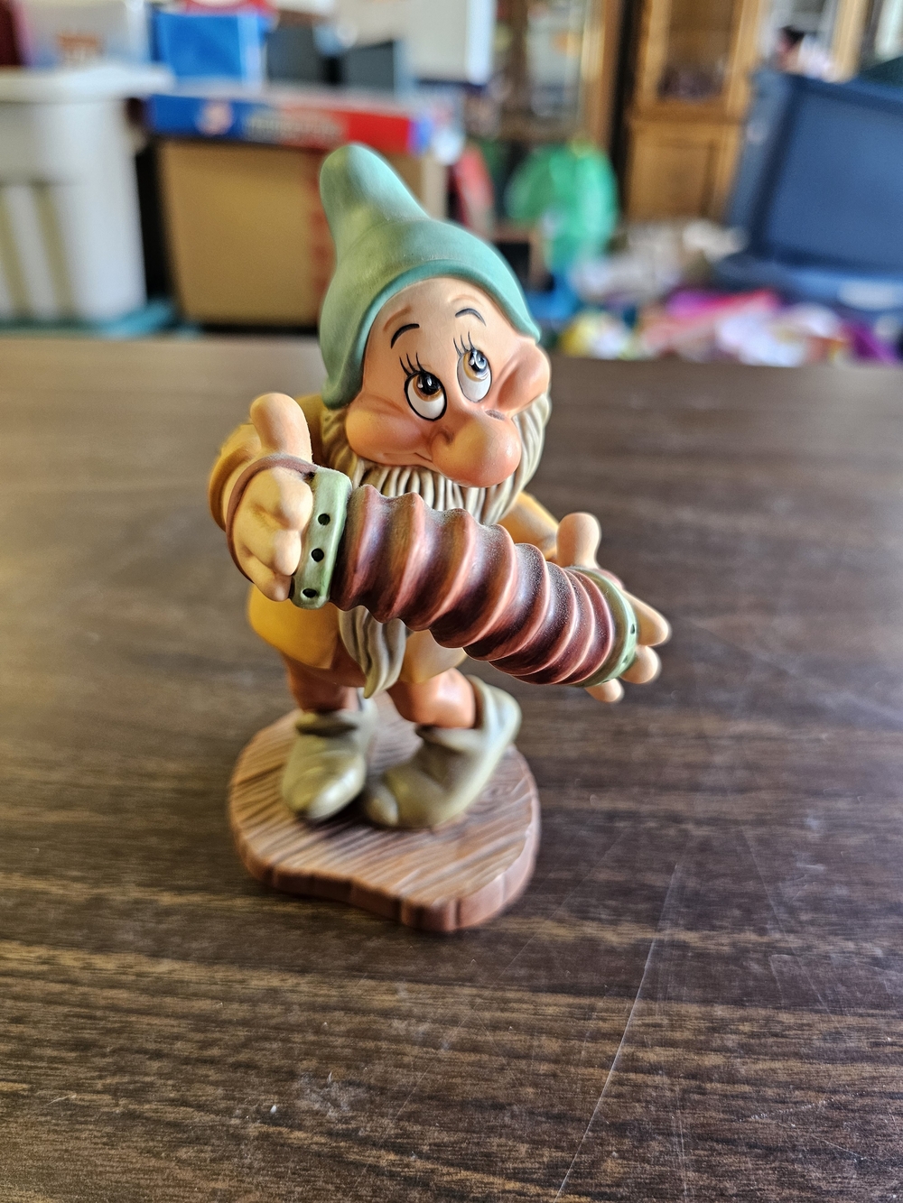 RDisney Dwarf Figurine with Green Hat and Yellow Outfit💛💚